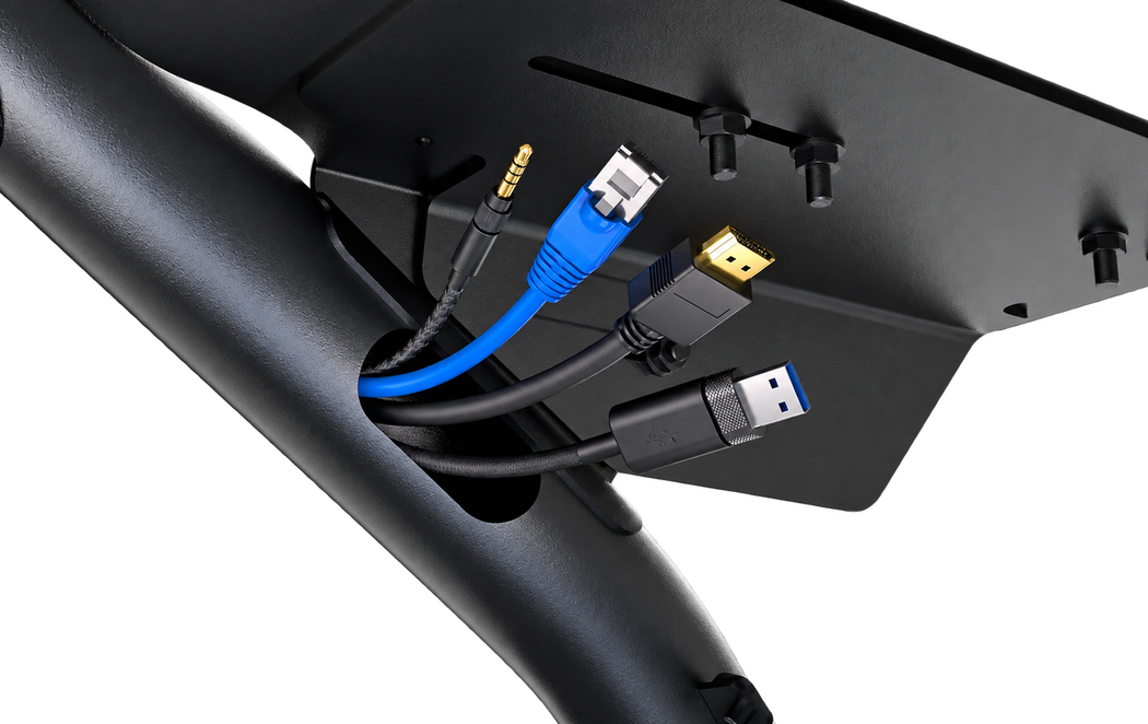 Cable management holes on the ClubSport GT Cockpit